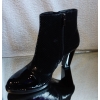 Skórzane botki tęgość H obcas 9 cm